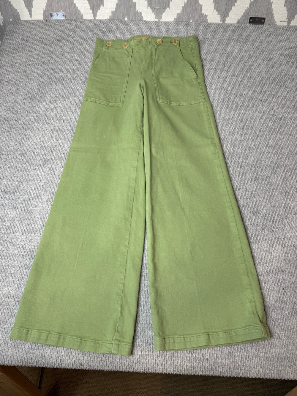 Pilcro lime Green Wide-Leg Pants 29
